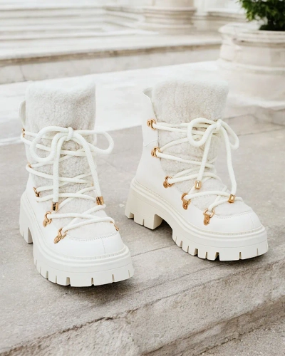 Royalfashion Bottes de neige Lozin à lacets pour femme