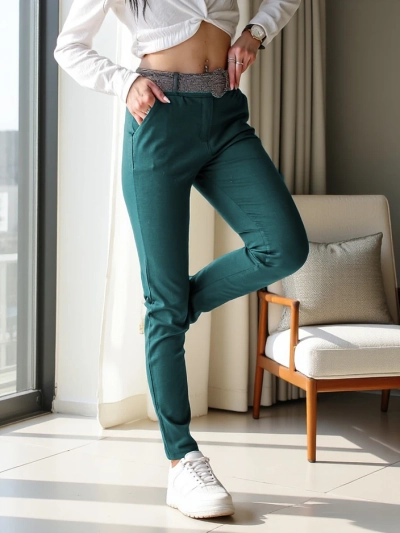Royalfashion Pantalon Femme en Tissu
