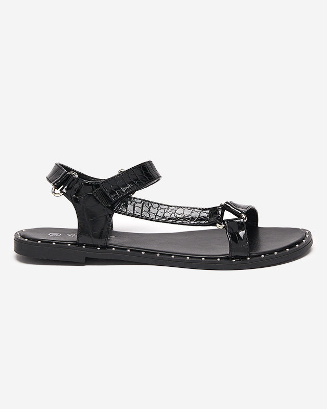 OUTLET Sandales laquées noires pour femme Sasjo- Footwear