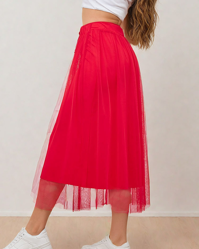 Royalfashion Jupe midi double épaisseur pour femme