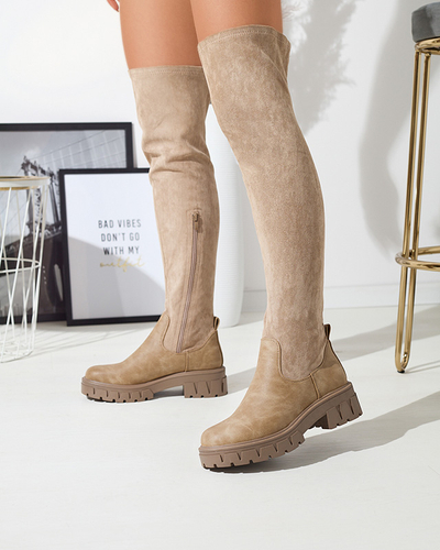 Cuissardes kaki pour femmes Liki - Footwear