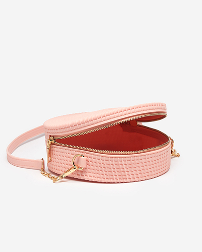 Sac à main pour femme rose clair avec gaufrage - Accessoires