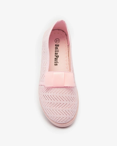 Baskets à nœuds pour filles en rose pâle Lolisa - Chaussures