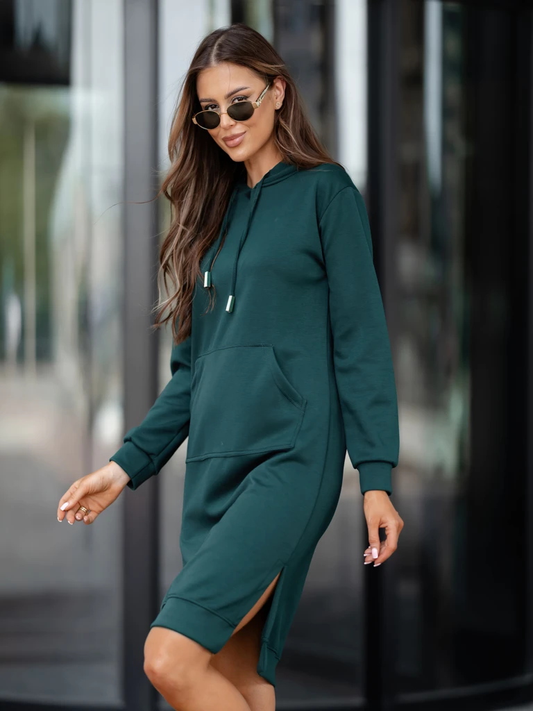 Royalfashion Robe sweat en viscose avec capuche