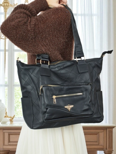 Sac à main shopper pour femme en cuir écologique matelassé Marvaya