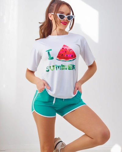 Ensemble de sport Royalfashion pour femmes avec t-shirt et shorts Pastèque