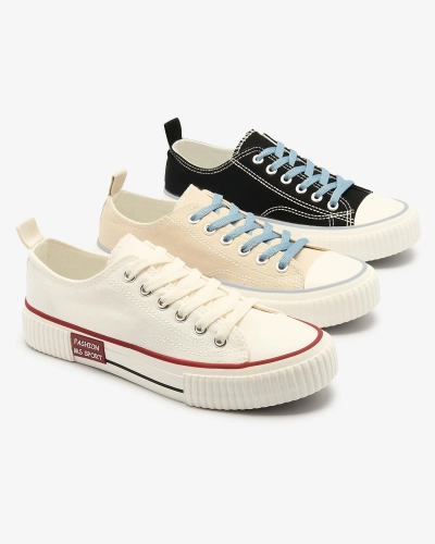 Baskets à lacets noires pour femme Tasabba- Footwear