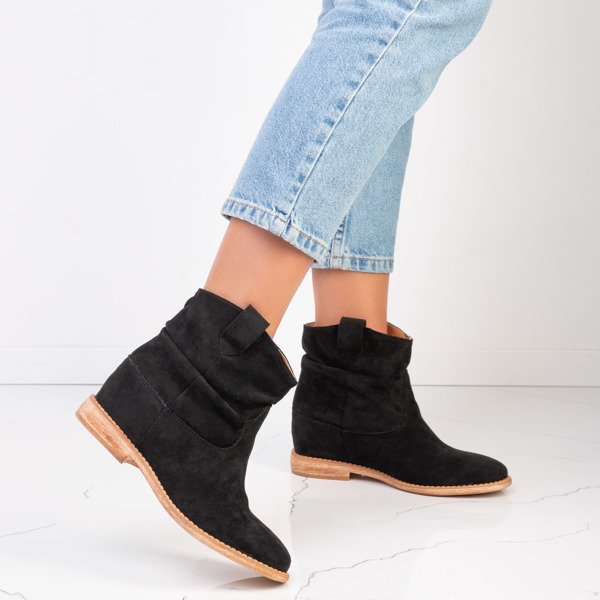 Bottes noires à la cowgirls sur ancre couverte Daressco - Chaussures