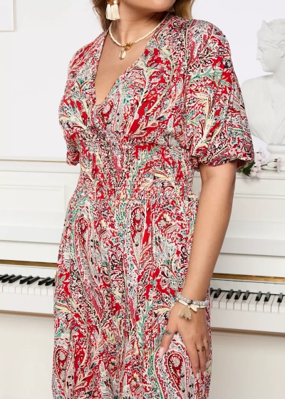 Combinaison à motifs pour femme en rouge - Vêtements