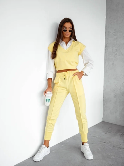 Ensemble décontracté en coton pour femmes Royalfashion avec des manches courtes
