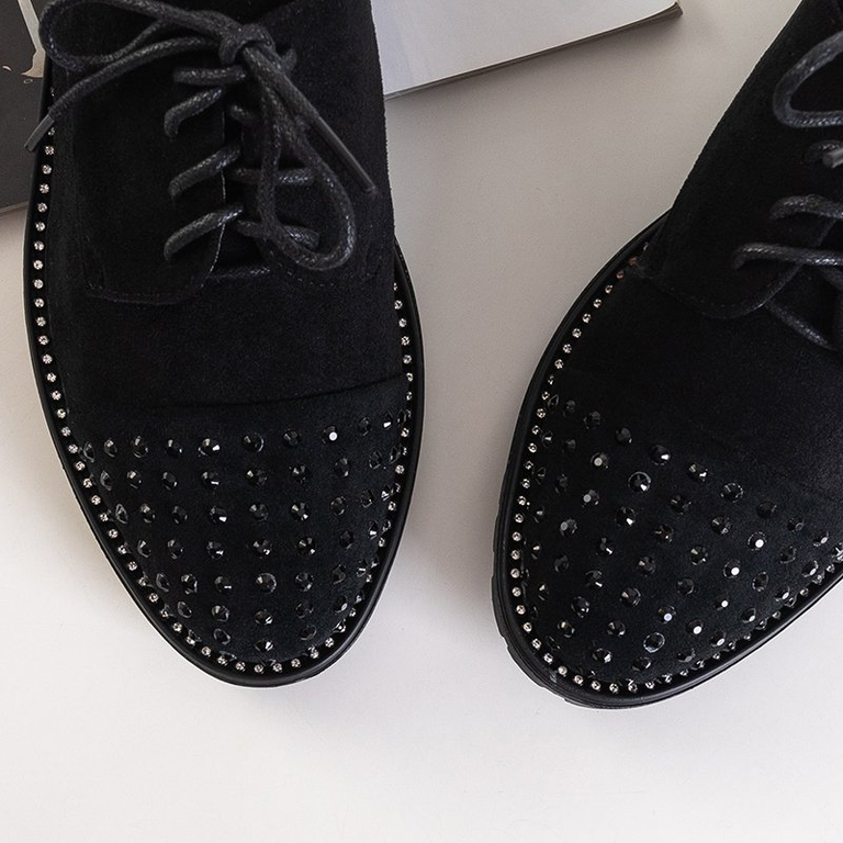 OUTLET Chaussures pour femmes noires avec zircones cubiques Einin - Footwear