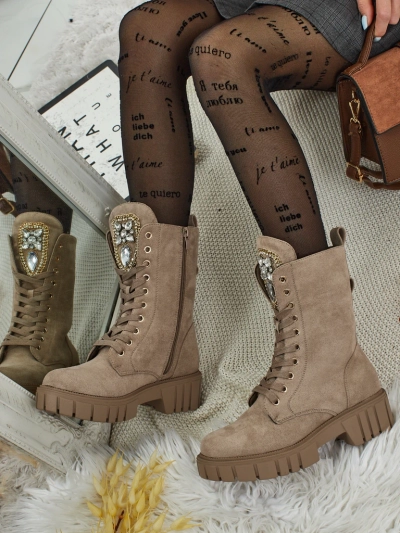 Royalfashion Bottines montantes femme style motard Suboo