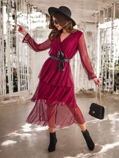 Robe longue pour femme Royalfashion avec des volants