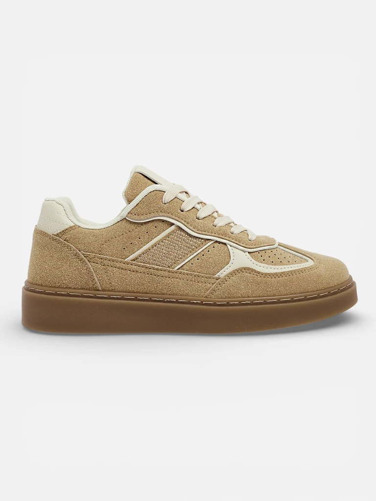 Baskets pour Femmes Aurora Beige en Nubuck Écologique
