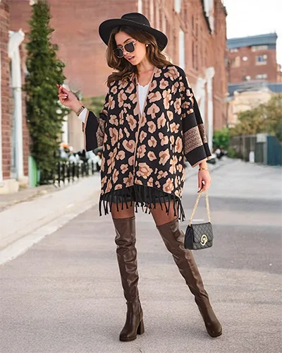 Poncho pour femmes Royalfashion avec impression