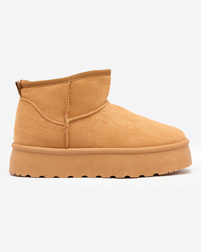 Royalfashion Bottes de neige à plateforme pour femmes en marron Ersinella