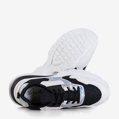 OUTLET Baskets de sport noires pour femmes avec inserts holographiques Agapila - Footwear