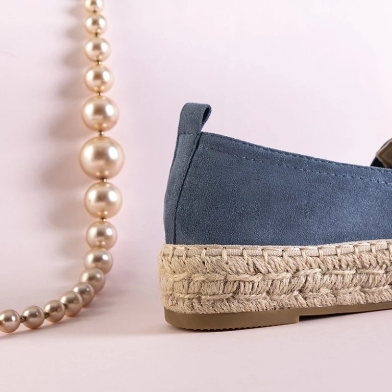 OUTLET Espadrilles femme bleu marine à décor Tinika - Chaussures