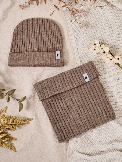 Royalfashion Ensemble d'hiver universel - bonnet avec snood