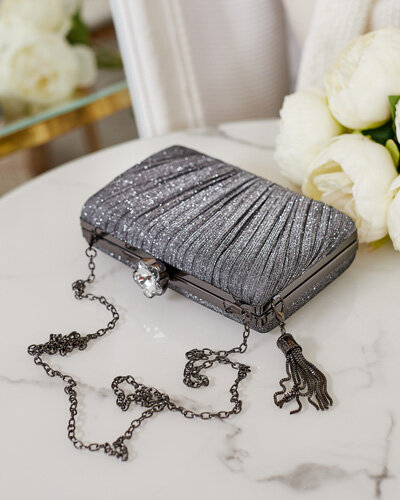 Royalfashion Petit sac à main à paillettes pour femme