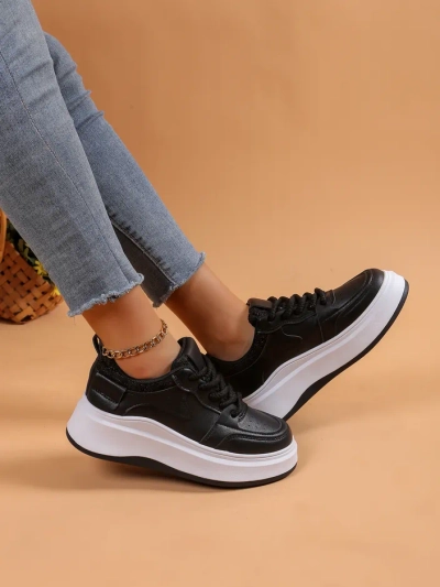 Royalfashion Baskets de sport à plateforme pour femmes Lincidi