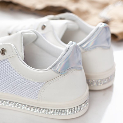 Sneakers blanches avec zircons Sedatulla - Footwear 1