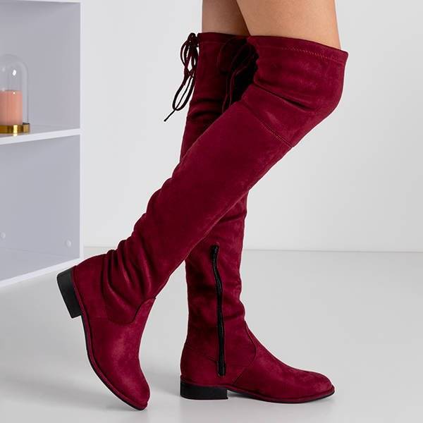 OUTLET Bottes bordeaux pour femmes Ena - Footwear