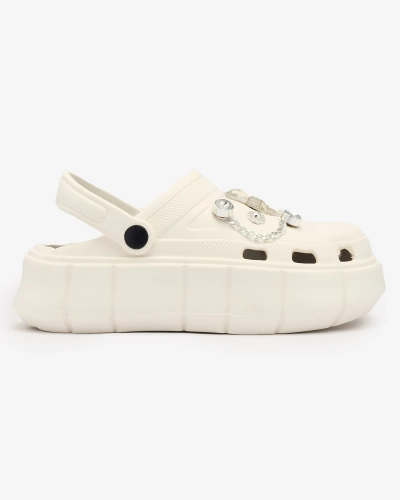 Royalfashion Tongs en caoutchouc pour femme blanc Kooranza