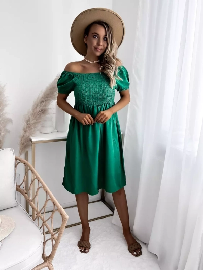 Mini robe verte pour femme a'la hiszpanka- Vêtements