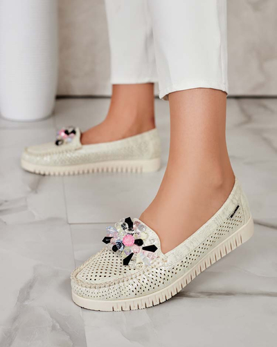 Royalfashion Mocassins ajourés perlés pour femme Nasfali