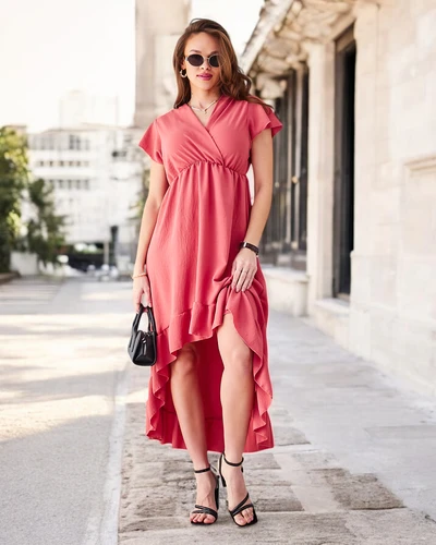 Robe midi Royalfashion pour femmes avec un ourlet asymétrique