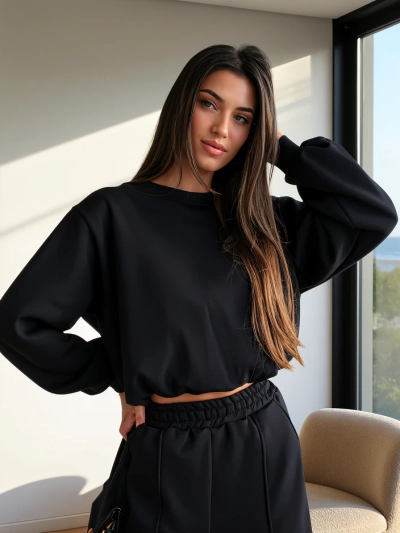 Royalfashion Ensemble de survêtement en coton pour femmes