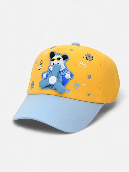 Royalfashion Casquette d’enfant avec visière et écusson représentant l’ours volant Oliver Sky