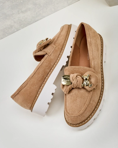 Royalfashion Mocassins pour femmes avec nœud Ezizer