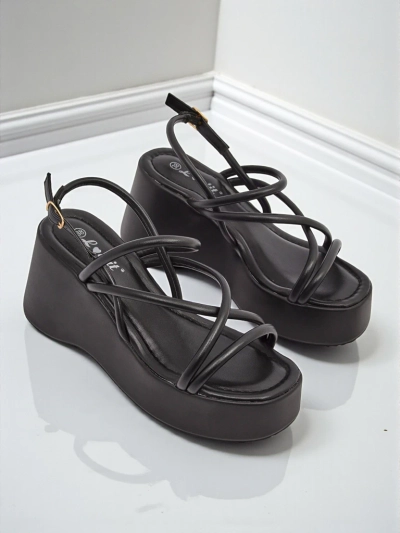 Royalfashion Sandales compensées pour femmes Skyline Straps