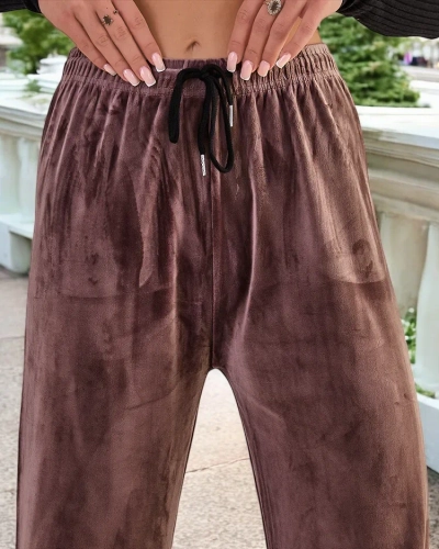 Royalfashion Pantalon de survêtement femme a'la velour