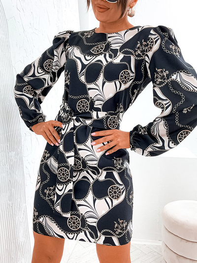 Royalfashion robe femme à imprimé décoratif