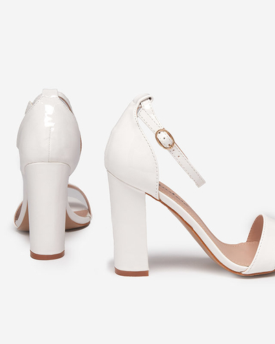 Sandales blanches pour femmes sur un montant supérieur Rosdoo- Footwear