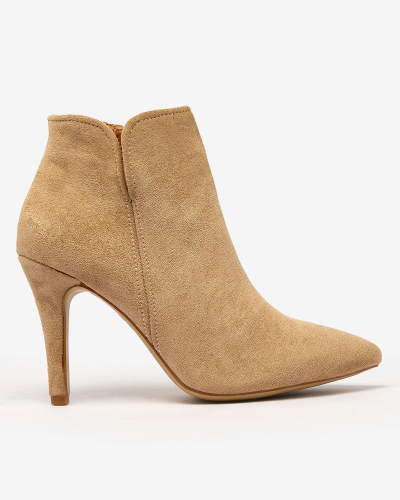 Royalfashion Bottes à talon aiguille pour femmes marron clair Amalenika