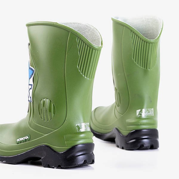 Bottes de pluie pour enfants Happy Baby vertes et noires - Footwear