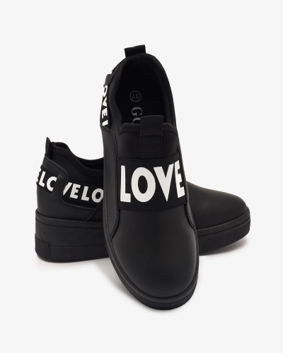 Chaussures de sport noires à ancre cachée pour femmes Dasesa- Footwear