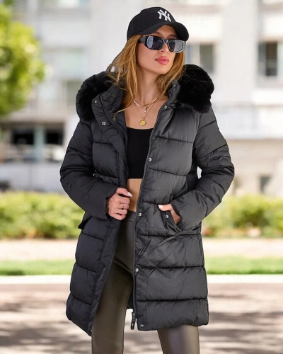 Royalfashion Veste d'hiver matelassée pour femme