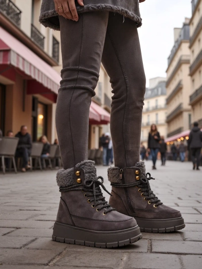 Royalfashion Bottes de neige pour femmes Bomion