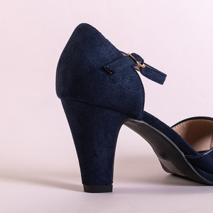 Sandales bleu marine brillantes pour femmes sur le poteau Winil - Footwear