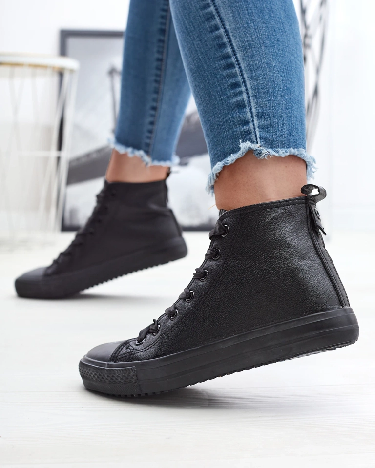 Black Baskets de sport pour femmes Macako- Footwear