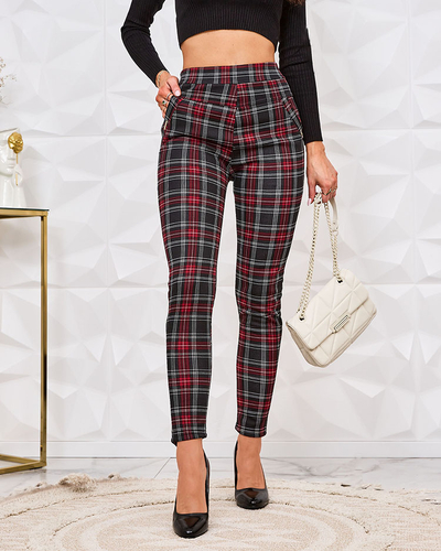 Royalfashion Teggings pour femme à carreaux réchauffés
