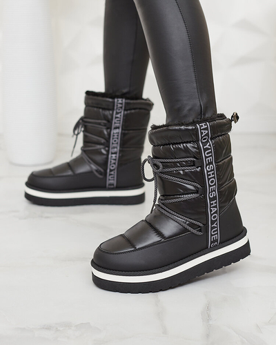 Royalfashion Noir Bottes de neige pour femmes Gepanden