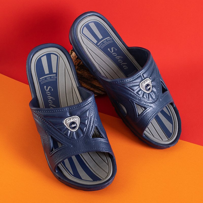 Chaussons homme Zesov en caoutchouc gris marine - Chaussures