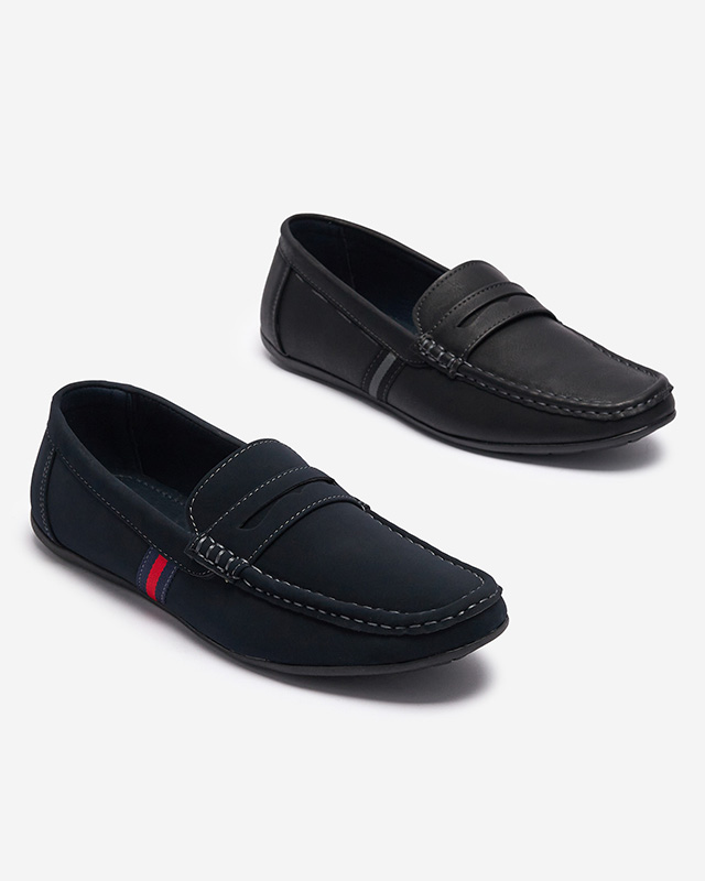 Mocassins pour hommes bleu marine Hacerno- Footwear