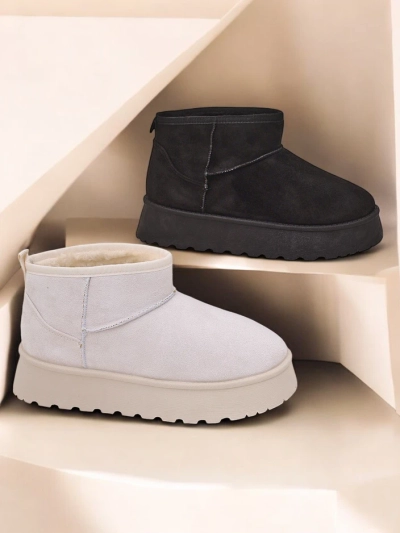 Royalfashion Bottes courtes à la manière des bottes de neige pour femmes Hezio